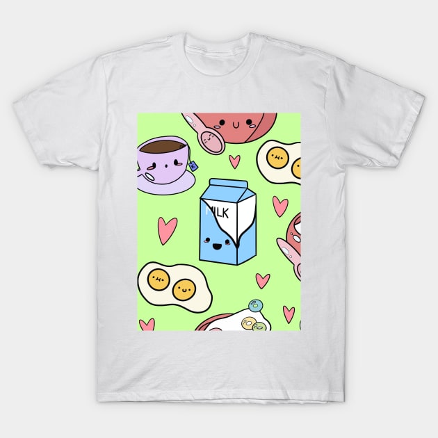 Kawaii Breakfast-mint T-Shirt by SturgesC